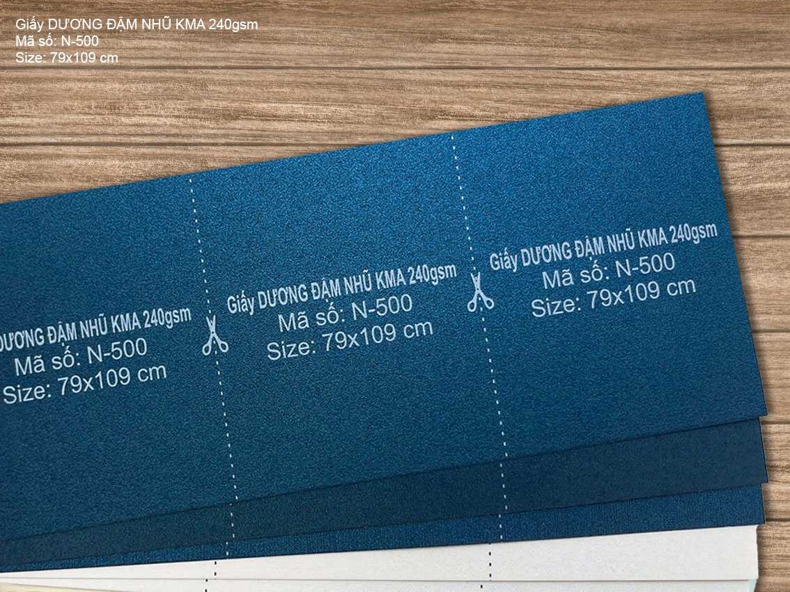 Giấy DƯƠNG ĐẬM NHŨ KMA 240gsm (N-500)