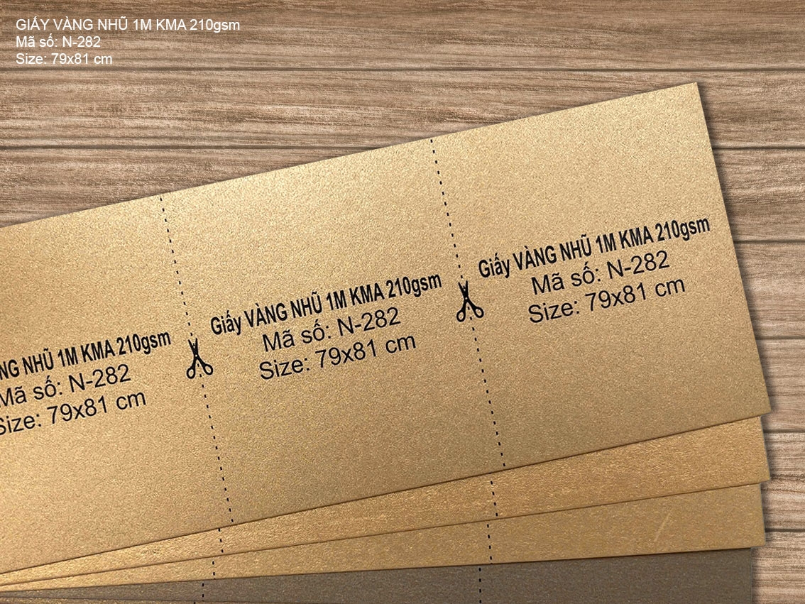 Giấy VÀNG NHŨ 1M KMA 210gsm (N-282) 
