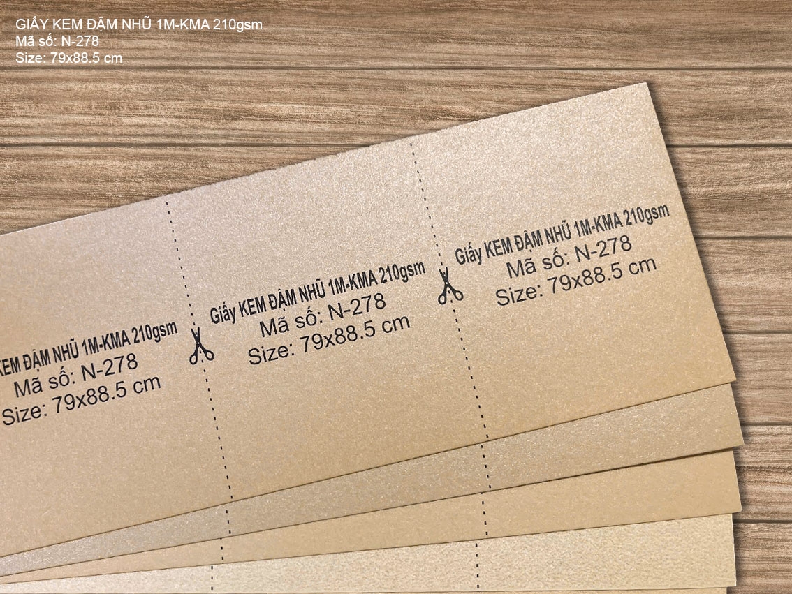 Giấy KEM ĐẬM NHŨ 1M-KMA 210gsm (N-278)