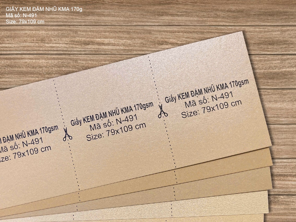 Giấy KEM ĐẬM NHŨ KMA 170gsm (N-491)