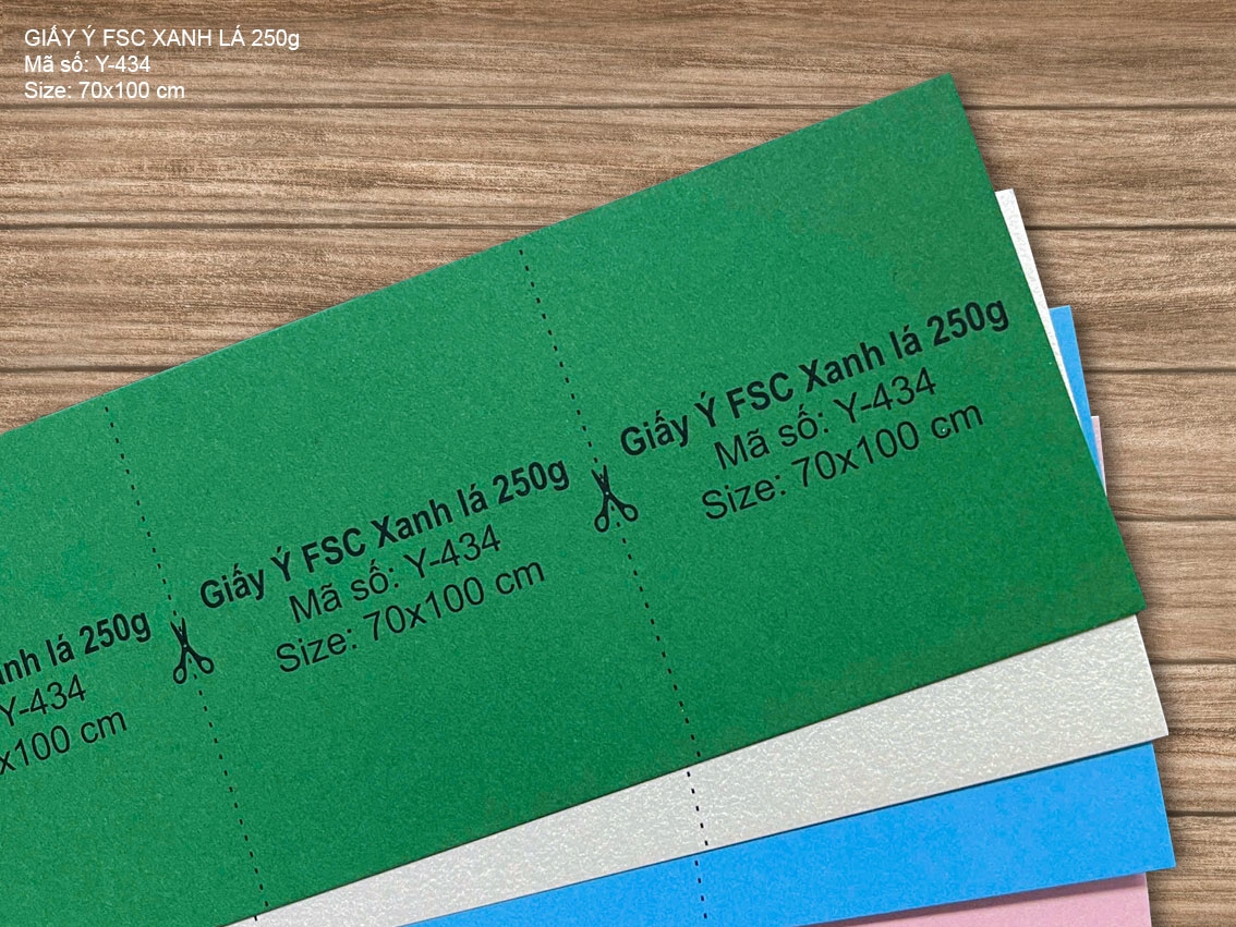 Giấy Ý FSC Xanh lá 250g (Y-434) 