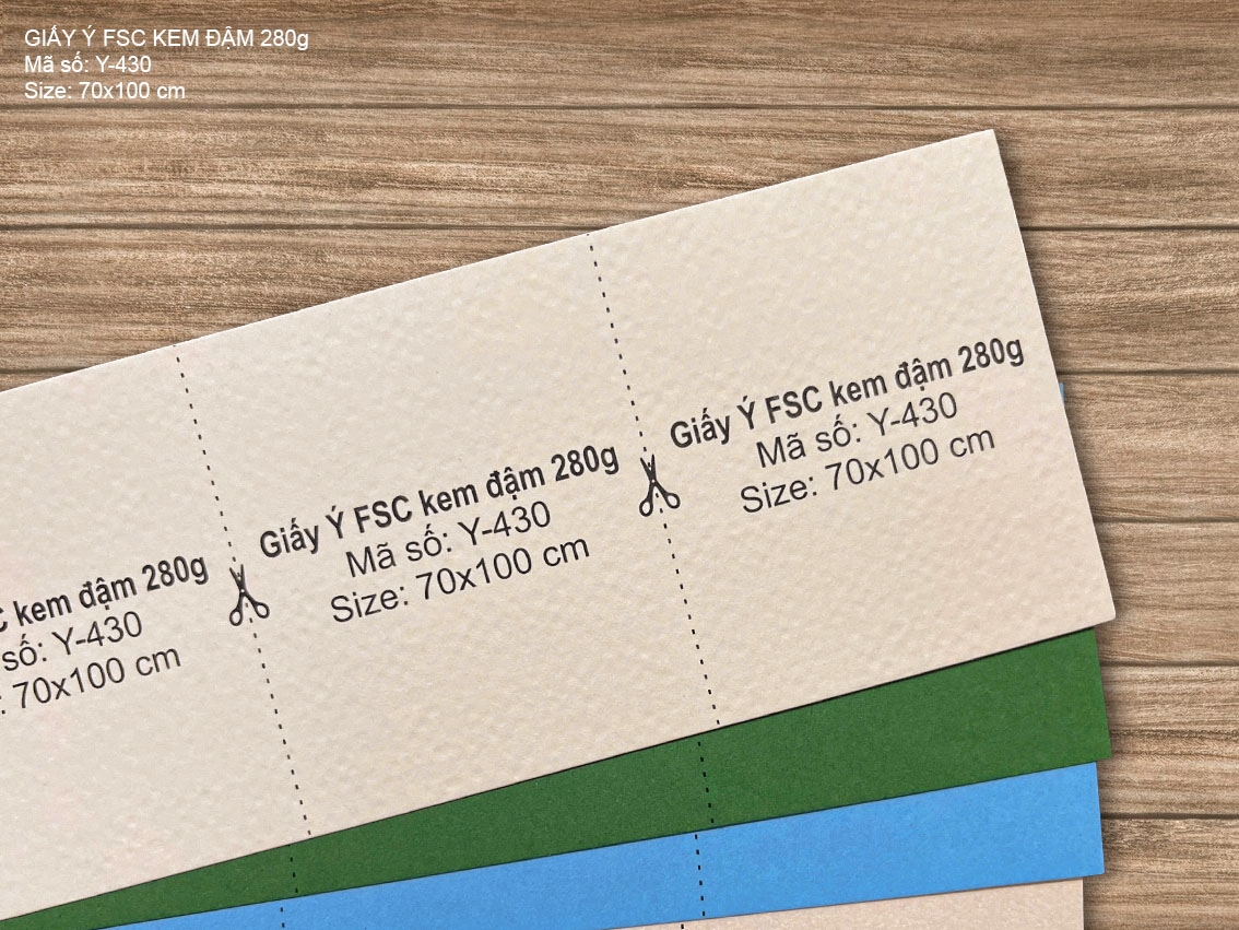 Giấy Ý FSC kem đậm 280g (Y-430)