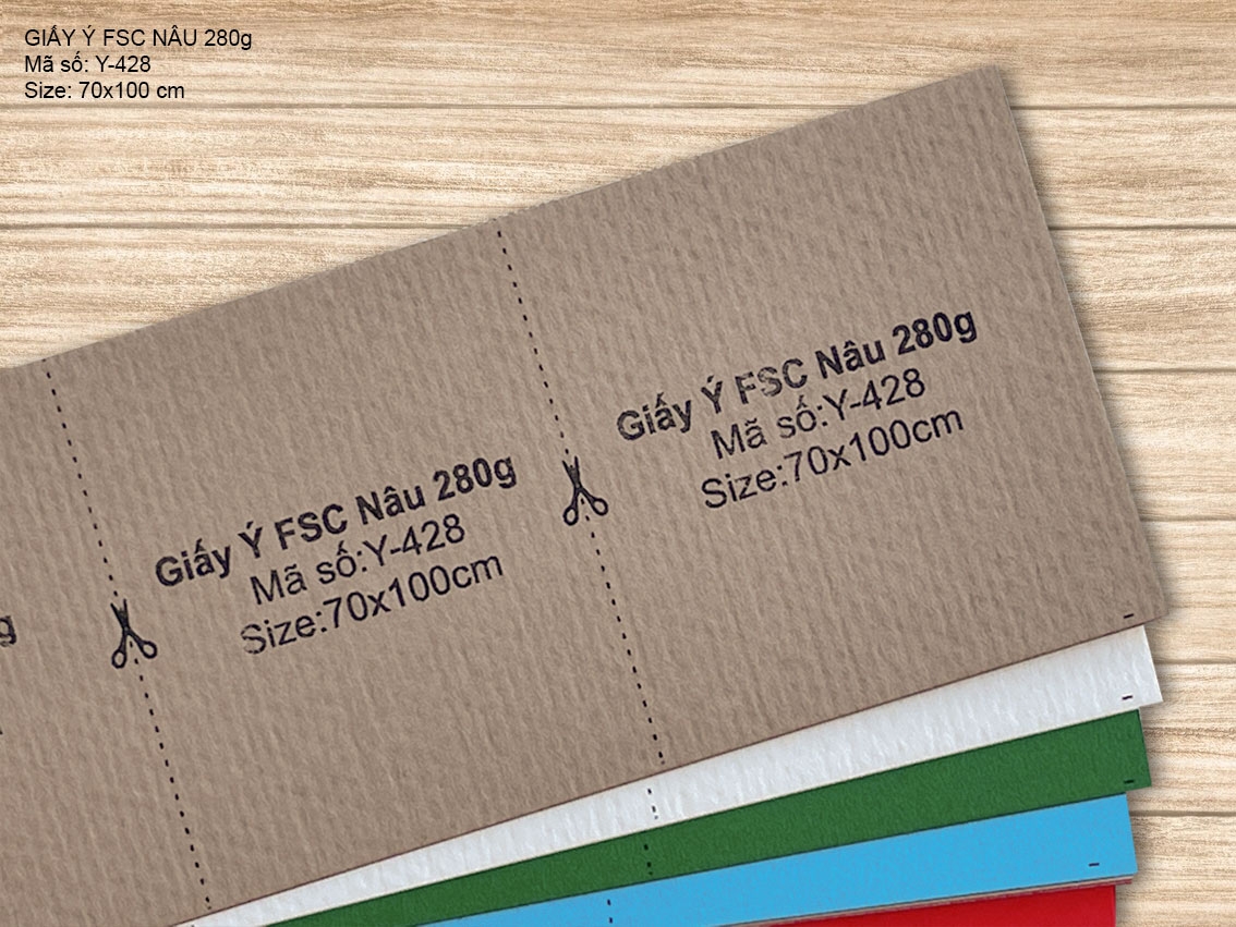 Giấy Ý FSC Nâu 280g (Y-428) 