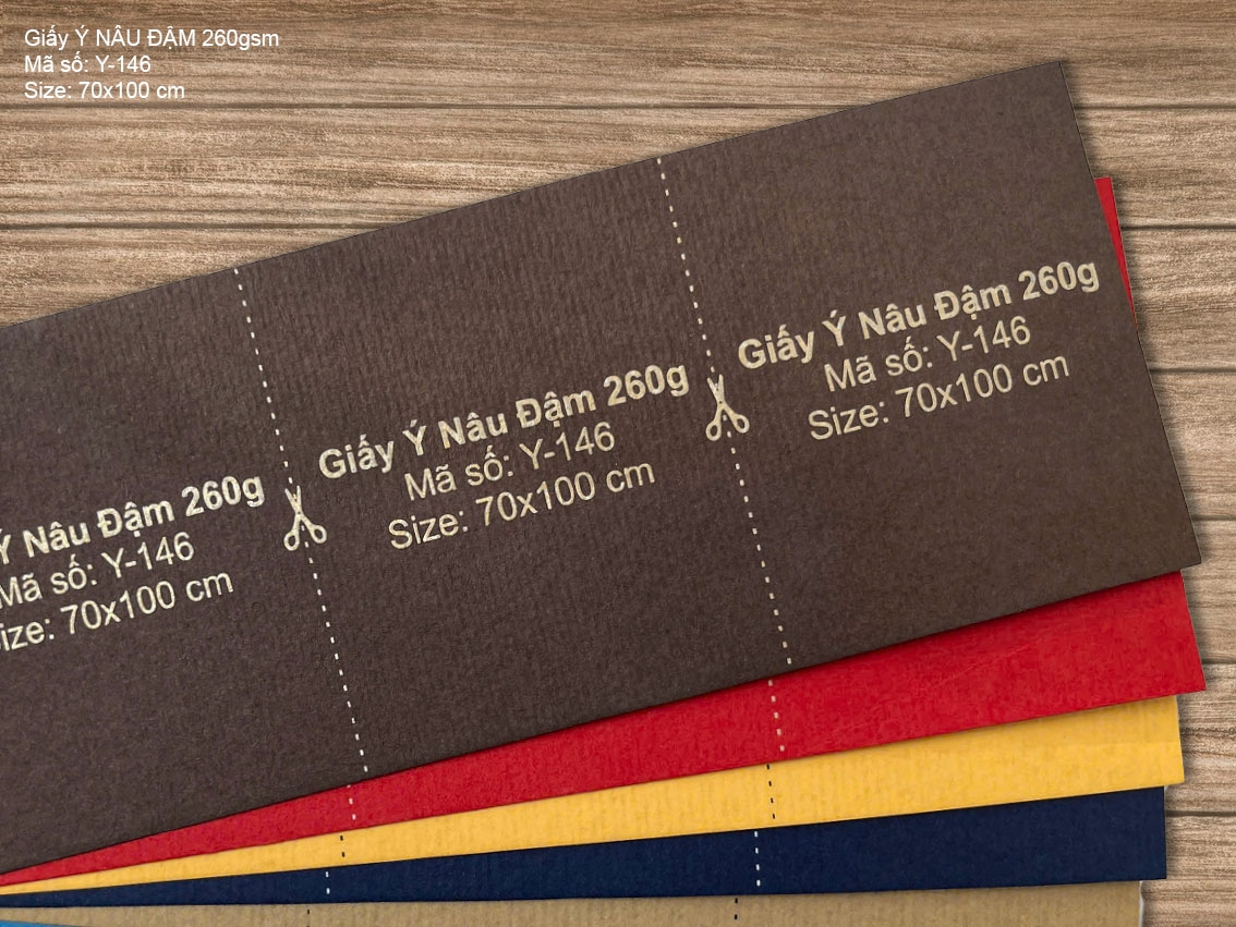 Giấy Ý Nâu Đậm 260g (Y-146) 