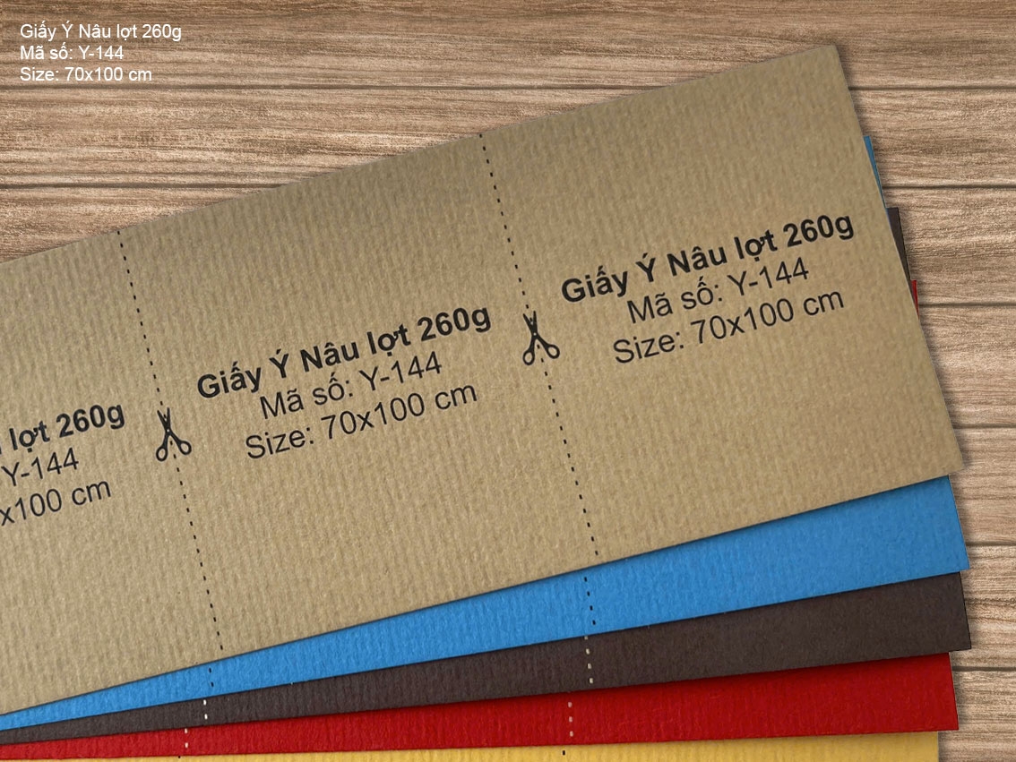 Giấy Ý Nâu lợt 260g (Y-144)