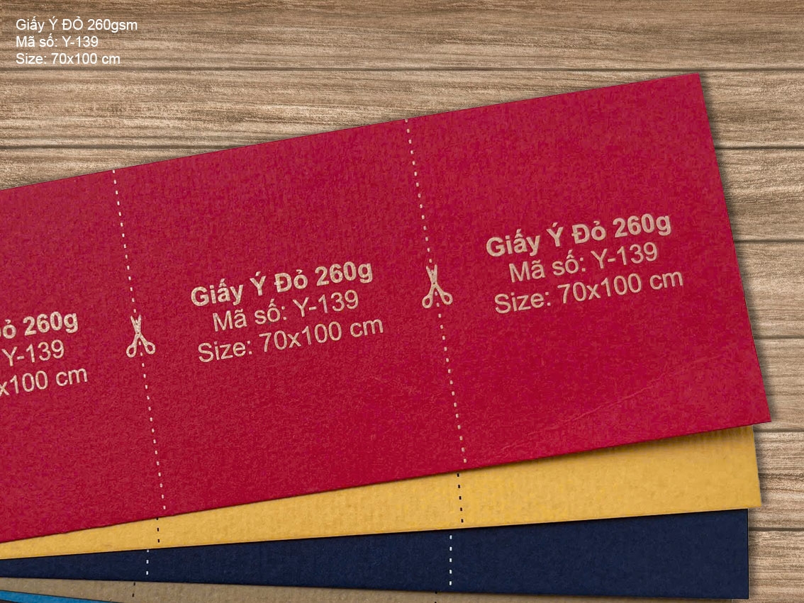Giấy Ý Đỏ 260g (Y-139) 