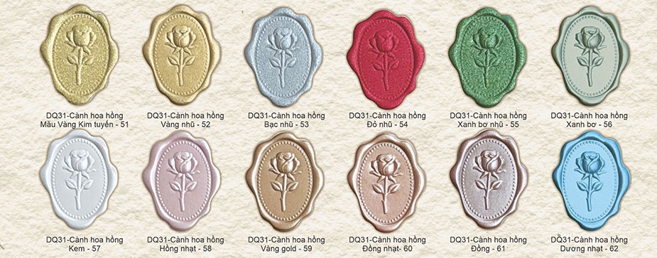 Tem bế nổi - Mã tem DQ31- Cành hoa hồng