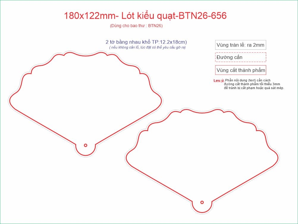 180x122mm- Lót kiểu quạt-BTN26-656