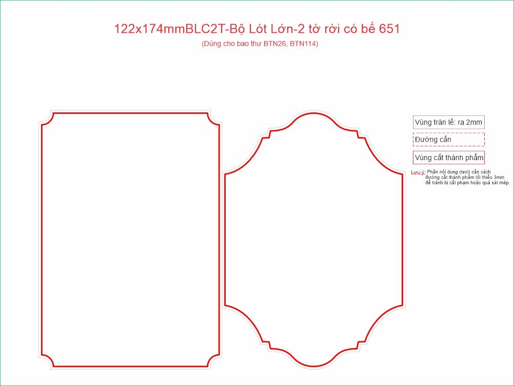 122x174mmBLC2T-Bộ Lót Lớn-2 tờ rời có bế 651