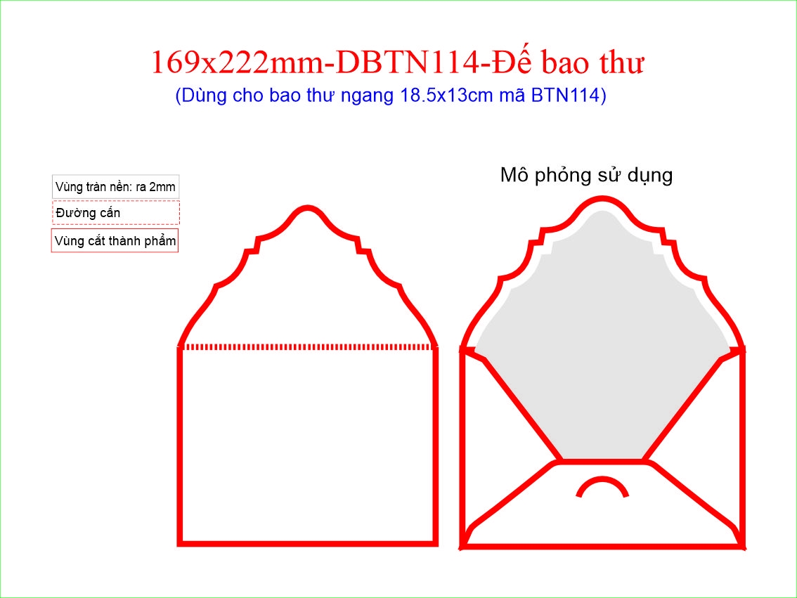169x222mm-DBTN114-Đế bao thư