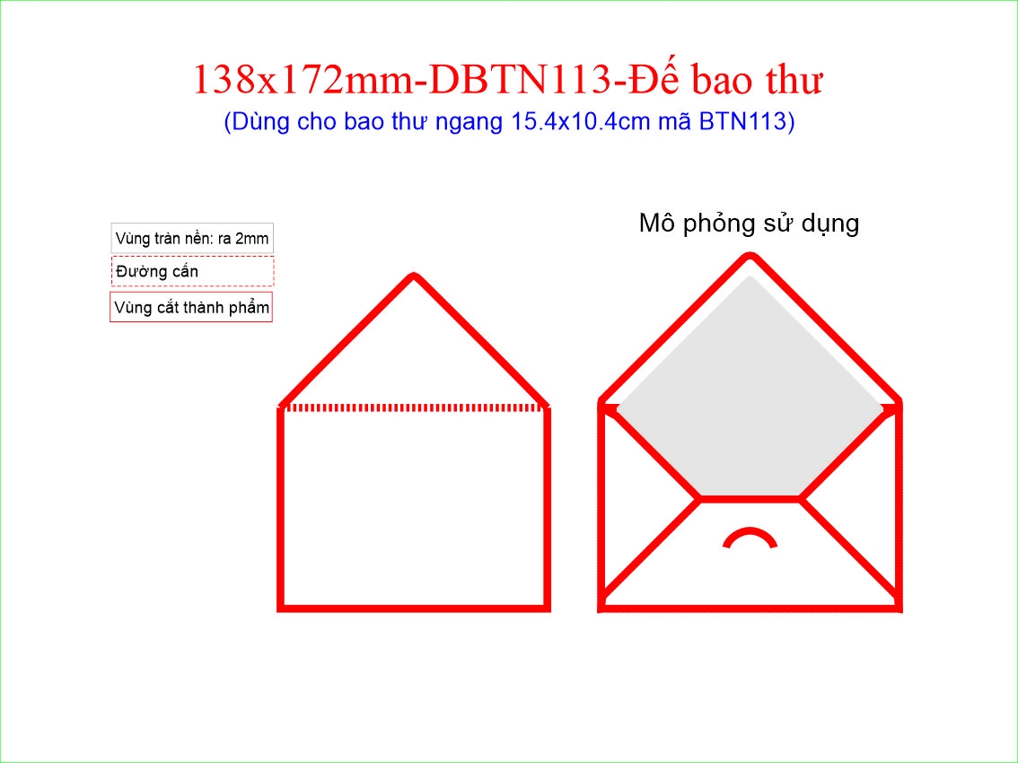 138x172mm-DBTN113-Đế bao thư
