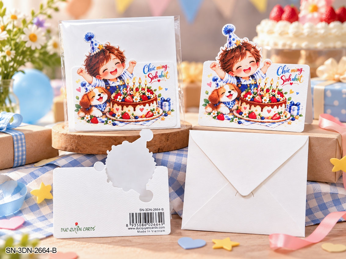 Thiệp In Gập 3D - SN Nhỏ